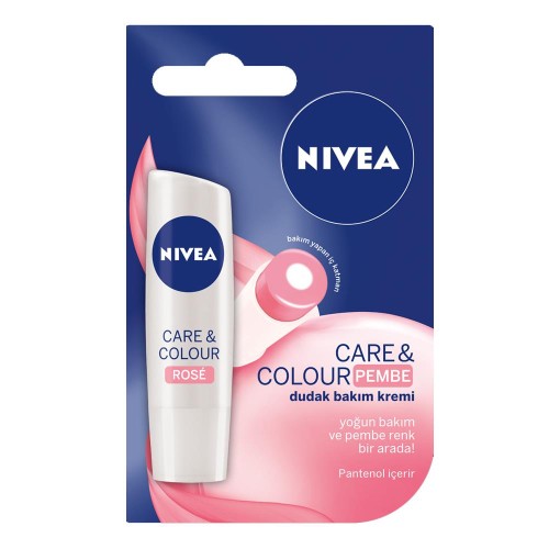 Nivea Care & Colour Pembe Dudak Bakım Kremi 55ml