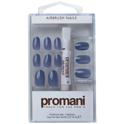 Promani Koyu Mavi Slate Takma Tırnak Kiti